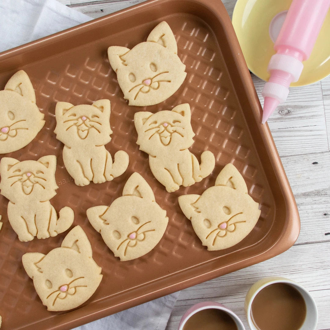 cat face and happy cat cookies